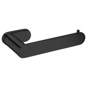 SS Round Matte Black Toilet Paper Holder